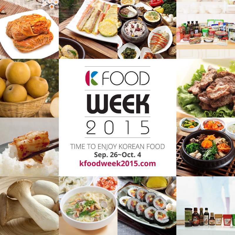 K-Food Week 2015: The Most Delightful Korean Food Event Will Run from Sept. 26 Across the Country